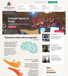 Web design for Maestri di Strada Onlus