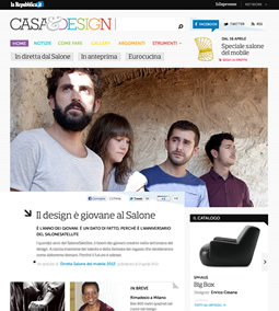Web design for Repubblica.it - Casa&Design